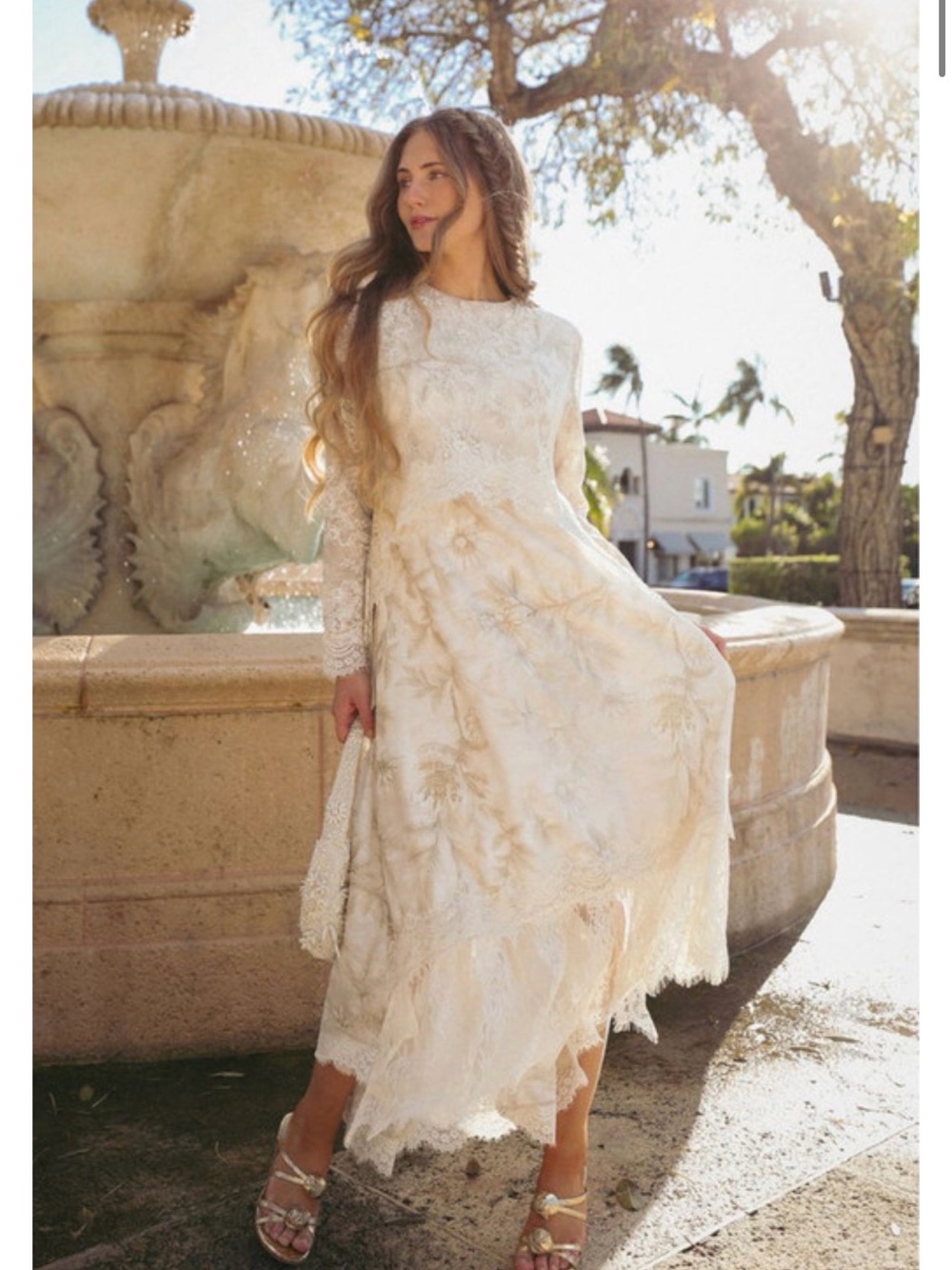 Dainty Jewells cream dress - worn once